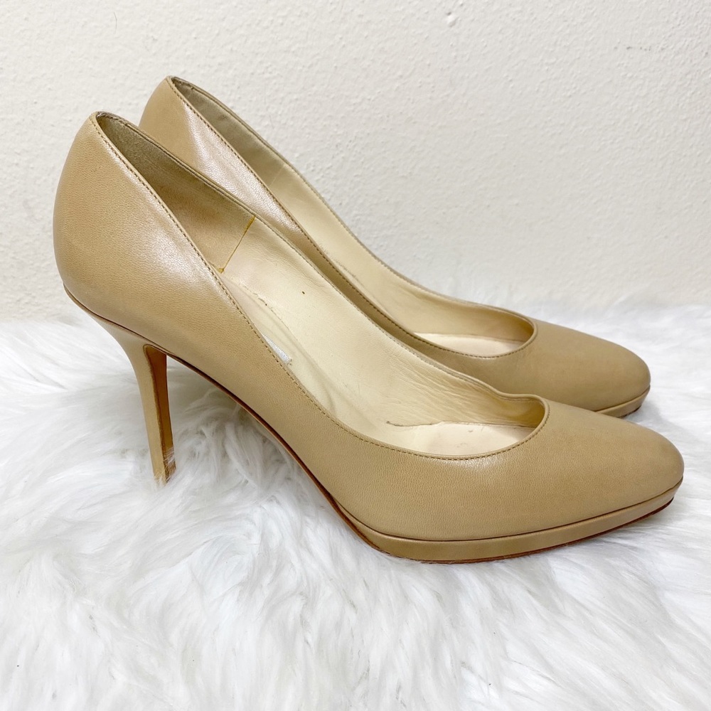 Jimmy Choo Tan Leather Heels